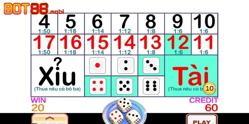 Áp dụng 3 mẹo cược tài xỉu BOT88 để thắng lớn